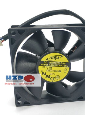 AD0812XB-A7BGL全新原装ADDA 8025 12V 0.45A散热风扇4线8CM厘米