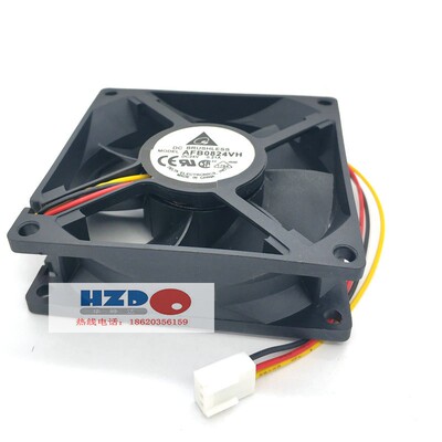 AFB0824SH全新台达8025 24V AFB0824VH F00 R00线散热风扇8CM3线