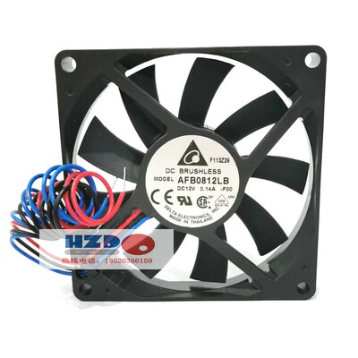 AFB0812LB全新原装Delta/台达8015 12V 0.14A 8CM厘米3线散热风扇