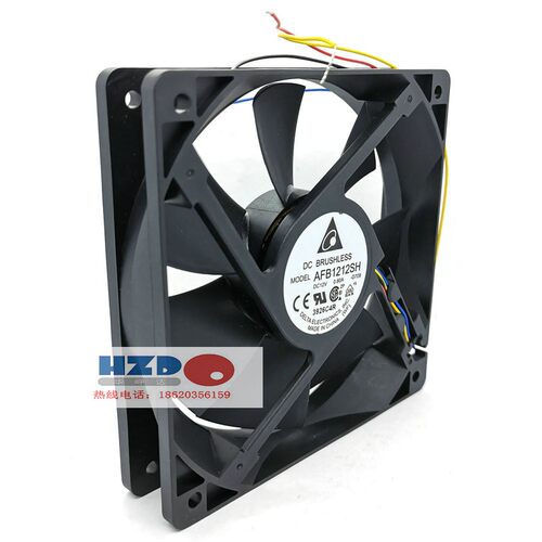 AFB1212SH全新原装DELTA 12025 12V 0.80A散热风扇12CM4线