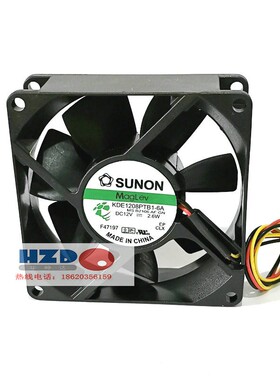 KDE1208PTB1-6A全新原装SUNON建准8025 12V 2.6W散热风扇3线8CM