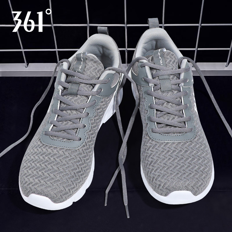 361跑步鞋男鞋2026春季新款网面防滑耐磨灰色轻便学生正品运动鞋