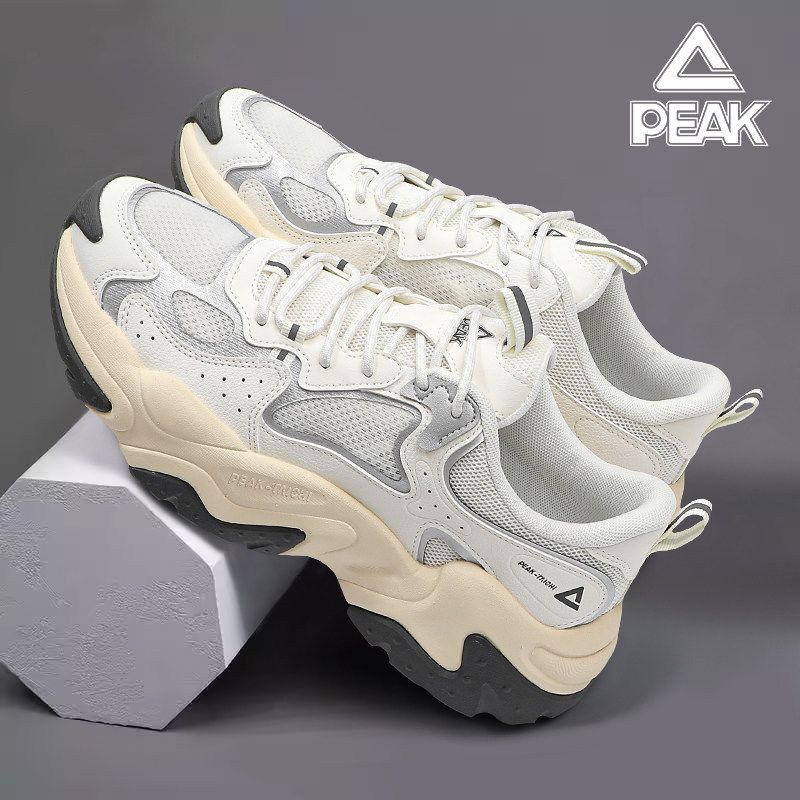 匹克猫爪男鞋正品2026夏季新款网面增高百搭青少年轻便复古老爹鞋