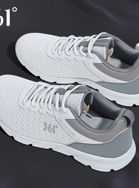 361男鞋运动鞋2025冬季新款软底轻便减震防臭灰色防滑正品跑步鞋