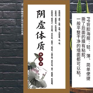 四季养生海报阴虚气虚痰湿血淤阳虚气郁体质中医文化展板背胶KT板