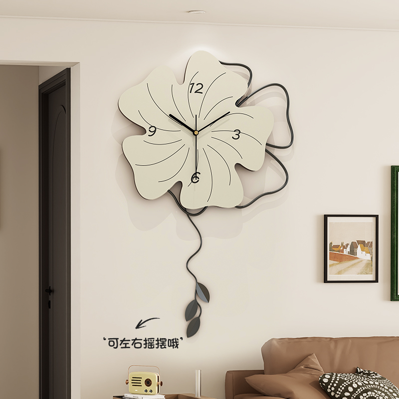 简约北欧挂钟客厅2025新款现代静音创意家用挂墙挂表轻奢大气艺术