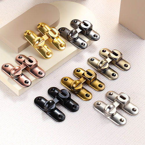 加厚锌合金防盗插销旋转锁扣