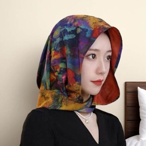 2025新款防晒丝巾帽香云纱