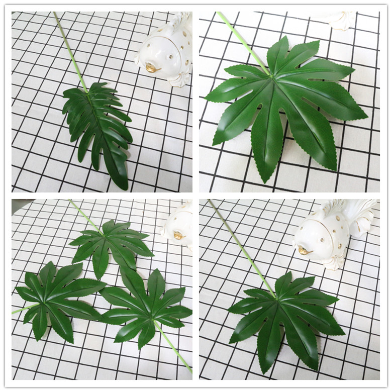 塑料仿真婚庆背景墙手感树叶扇子