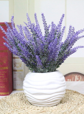 仿真花星星草兰花草薰衣草套装花艺田园风餐桌茶几居家办公装饰花