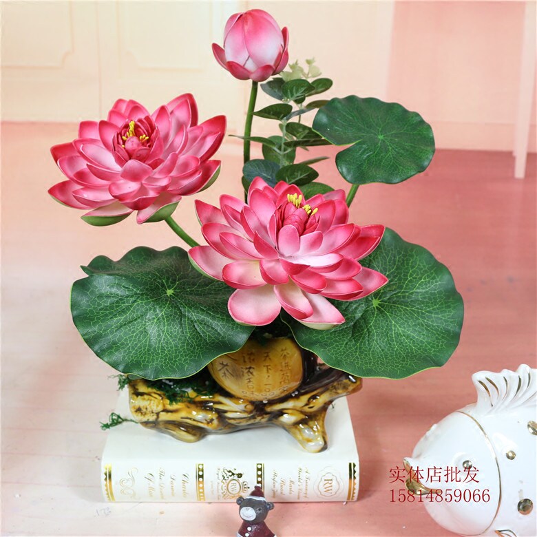 仿真供佛用品寺庙塑料睡莲装饰花
