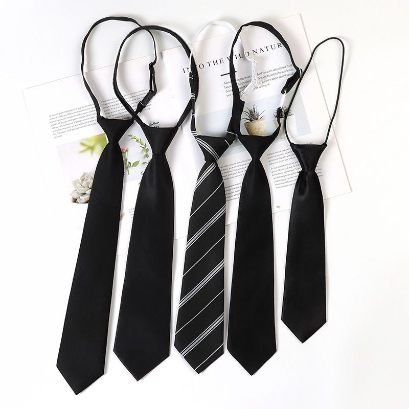 黑色领带女款jk领结学院风纯色免打结男生衬衫休闲制服