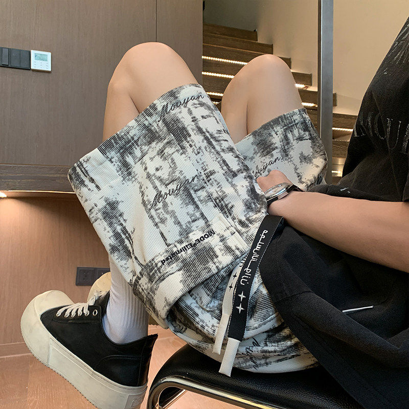 灯芯绒短裤男夏季休闲裤青年男式五分裤潮流百搭裤子松紧裤运动潮