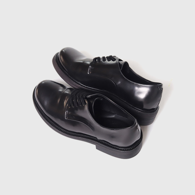 高级马臀皮德比微翘真皮商务皮鞋