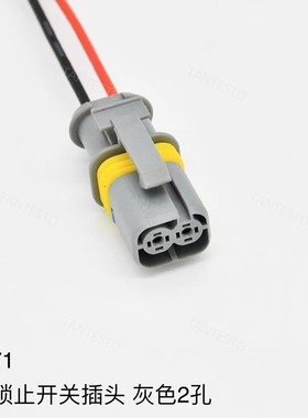适用于TX锁止开关插头 灰色2孔