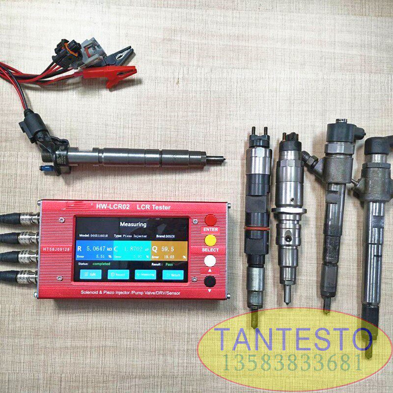 LCR电喷共轨喷油器电磁阀计量单元DRV阀电感，电容，电阻测试仪