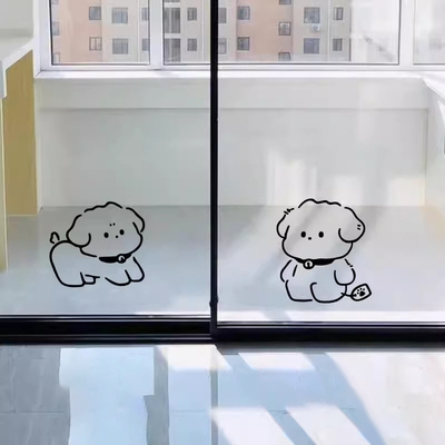 狗狗墙贴纸玻璃门贴纸防撞