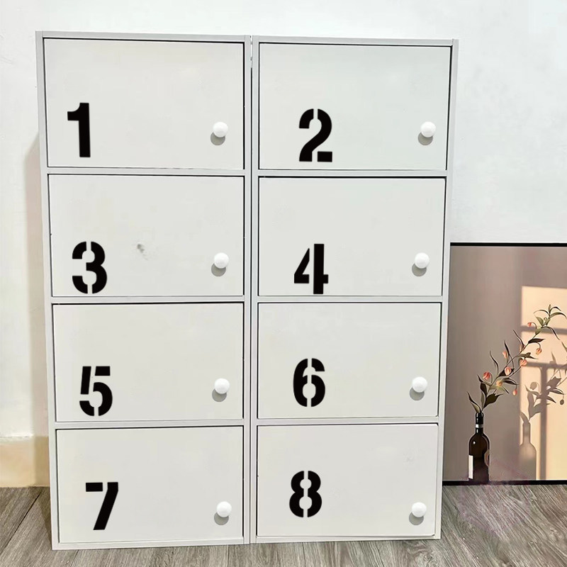 商场行李存放处序号数字标识贴图书馆桑拿房物品保存柜储物柜贴纸