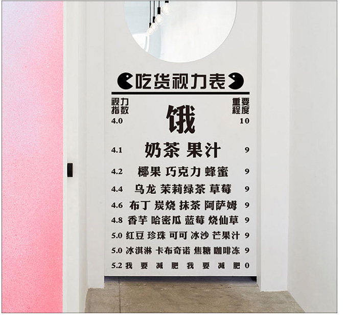 奶茶店墙壁橱窗玻璃门背景装饰