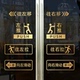 玻璃门贴纸移字门贴滑动门指示贴平移门左右移门推拉贴提示标识贴