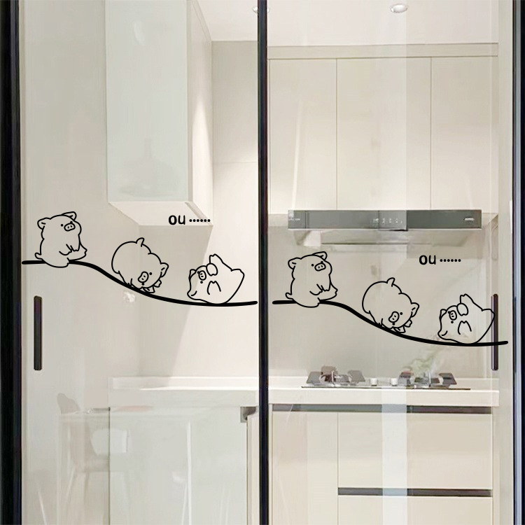 厨房玻璃门贴柜子门装饰贴纸