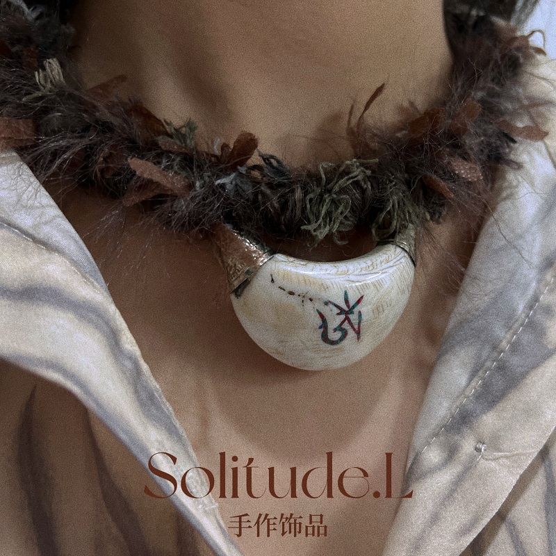 手工配饰天然海螺环扣项圈废土风