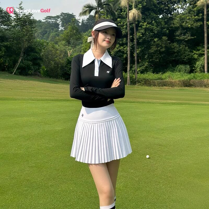 高尔夫女装套装上衣服饰百褶裙子