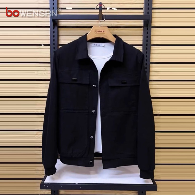 高端牛仔外套男士春秋季2025新款爆款痞帅休闲夹克棒球服男款冬季