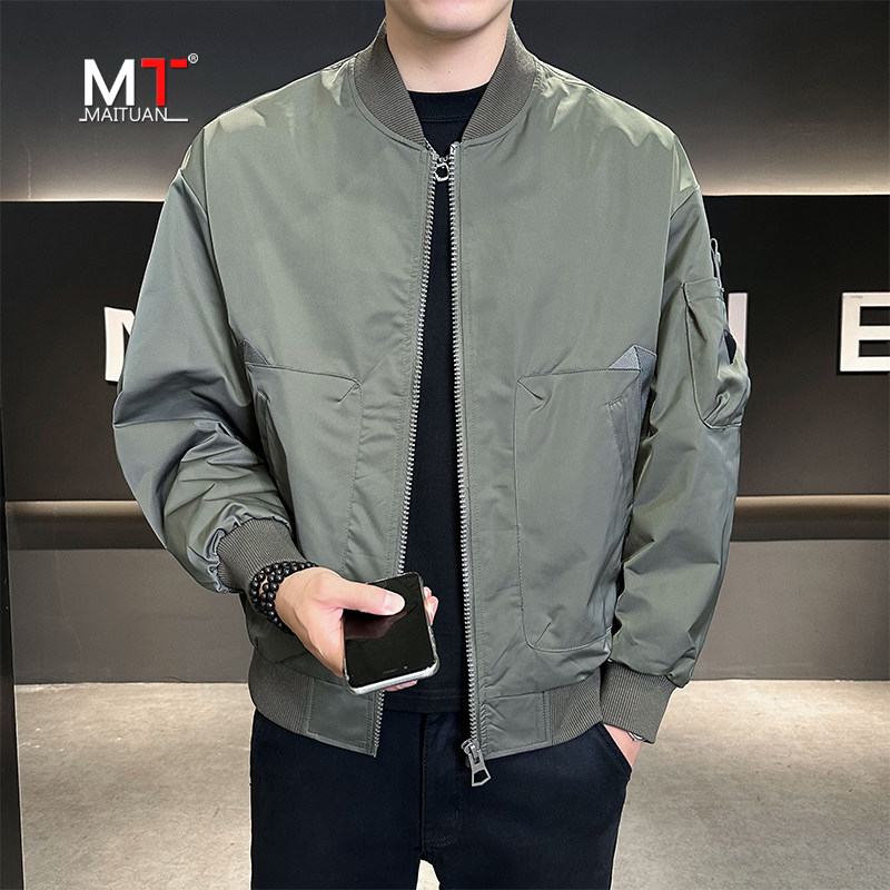 高端休闲夹克外套男士2025新款春秋冬季高级感痞帅短款棒球服男款