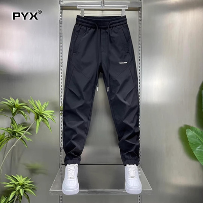 高端休闲裤子男士2025新款春秋冬季男裤束脚宽松加绒工装裤男款潮