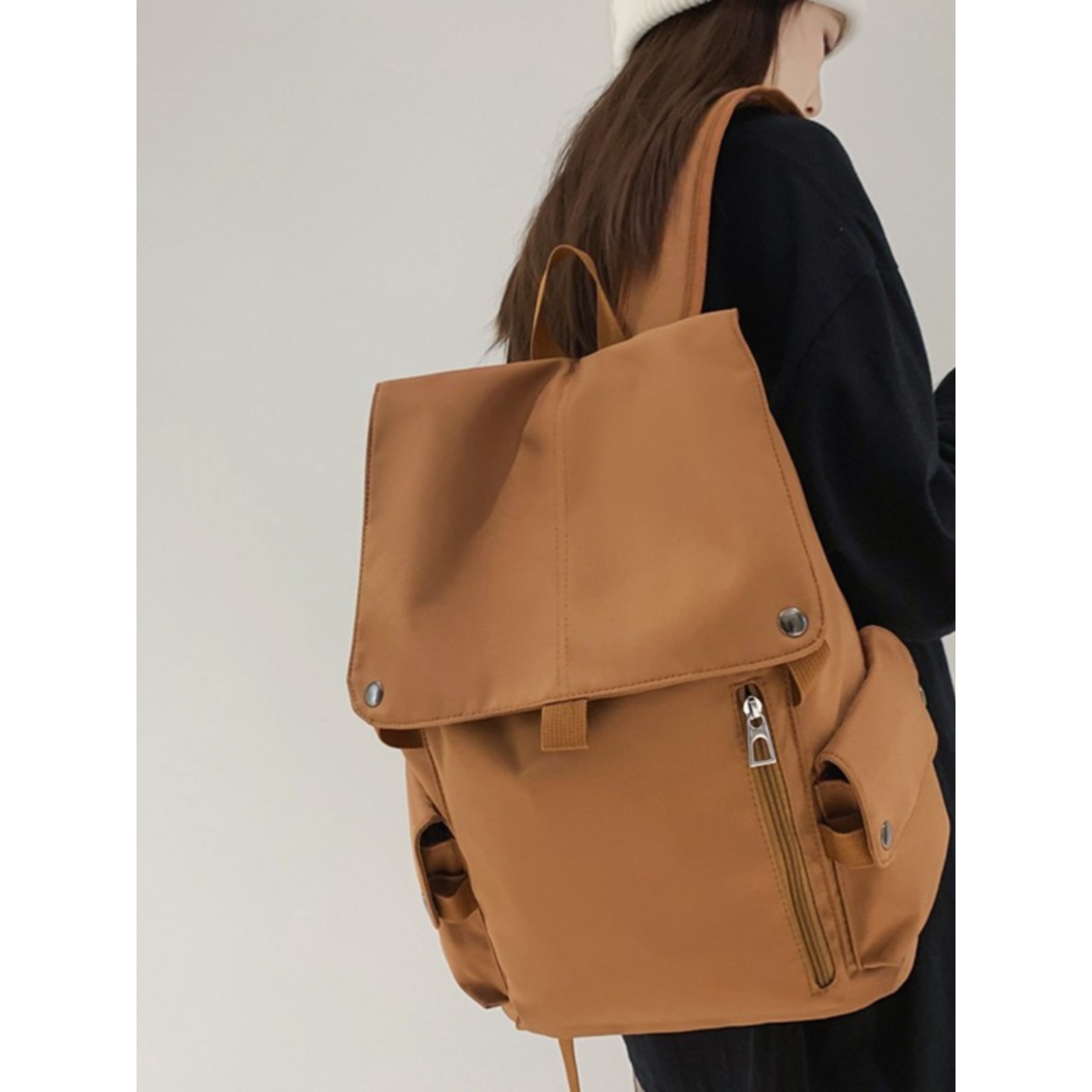 法国MKPREF高级感双肩包女通勤短途旅行背包女中学生大学生书包潮