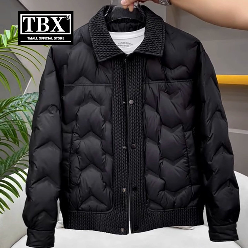 高端轻薄羽绒服男士秋冬季2025新款高级感衬衫式夹克外套男款冬装
