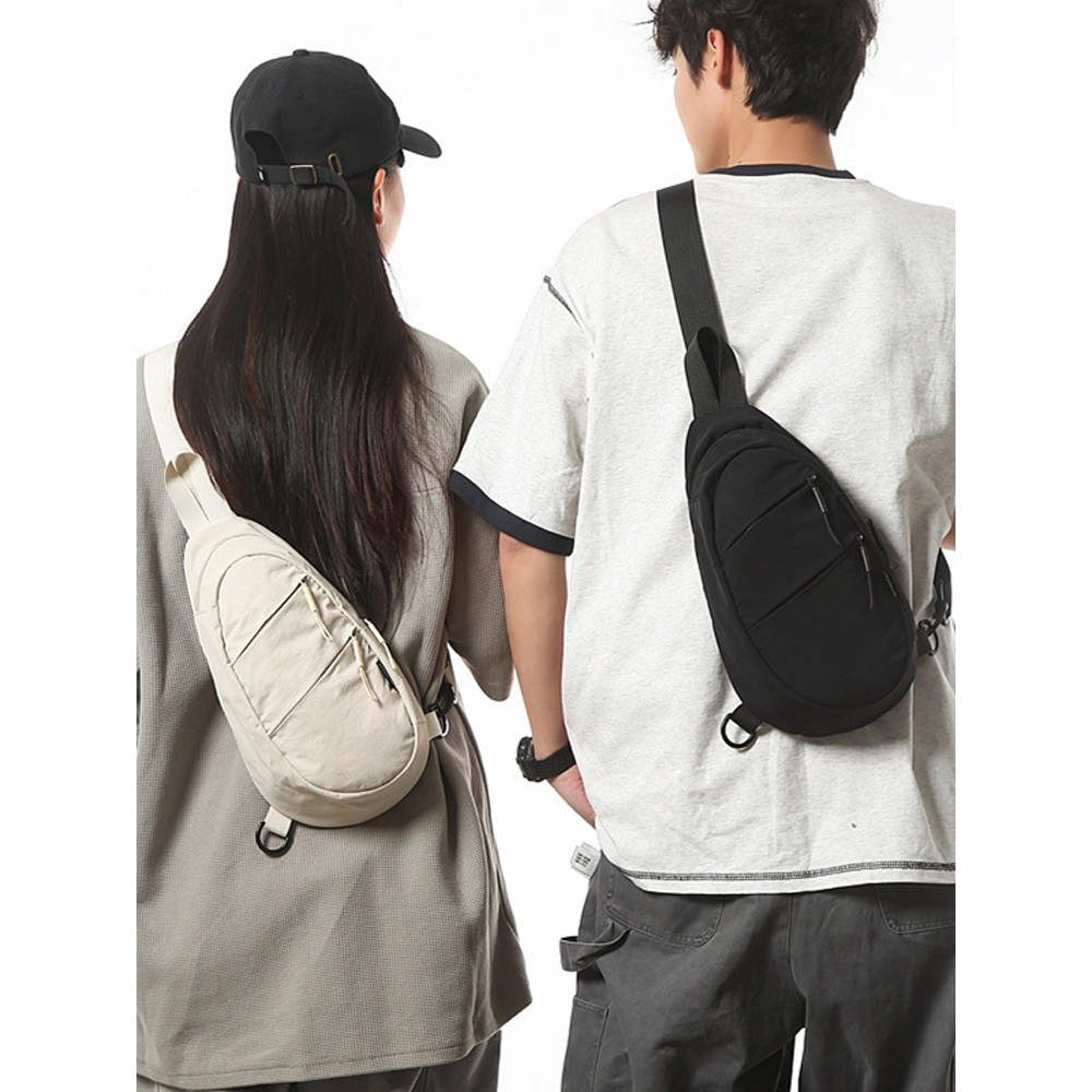 法国MlcanI Kans高级感胸包男生运动腰包潮休闲时尚包包女斜挎包