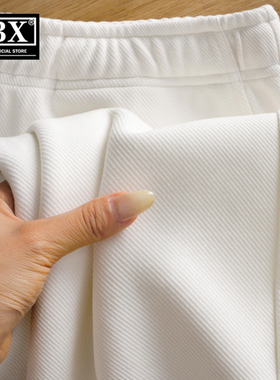 300g重磅白色休闲卫裤男士2025新款春秋冬季加绒男裤运动裤子男款