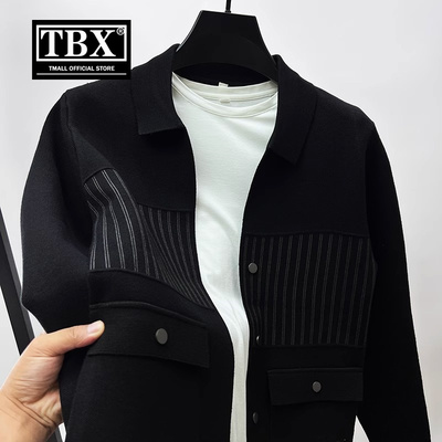 高端针织开衫外套男士2025新款春秋冬季商务休闲翻领毛衣男款春装