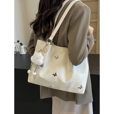 法国MlcanIKans托特包斜挎女包包2024新款女大学生上课通勤单肩包