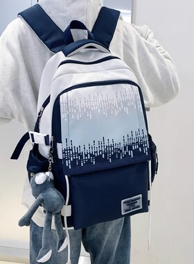 法国MKBM正品大容量双肩包女初高中学生书包护脊减负轻便旅行背包