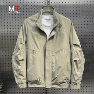 高端男士外套2025春秋冬新款潮宽松立领防风工装休闲夹克男款上衣
