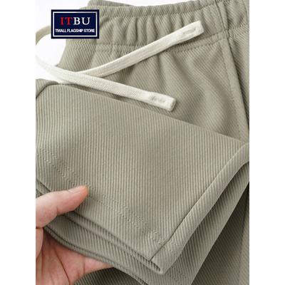 斜纹重磅休闲卫裤男士春夏秋冬季2025新款加绒直筒运动男裤子男款