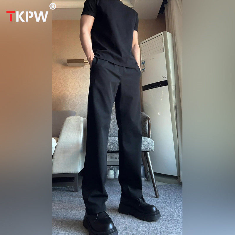 潮牌休闲西裤男士2026年新款春秋夏季直筒男裤高级感西装裤子男款