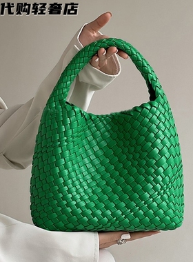 法国MKBM高质感手工编织包女新款百搭子母包时尚单肩手提菜篮子包