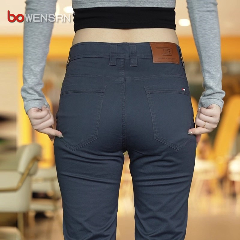 高端纯棉直筒休闲裤男士2025新款春秋冬季男裤弹力修身长裤子男款