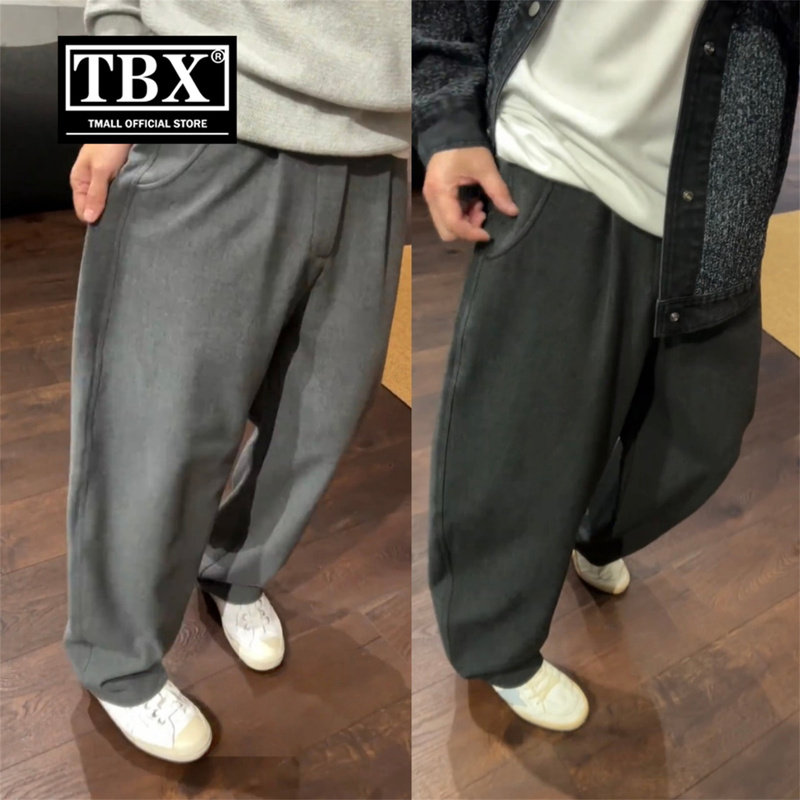 高端老钱风阔腿弯刀西裤男士2025新款秋冬季男裤直筒休闲裤子男款