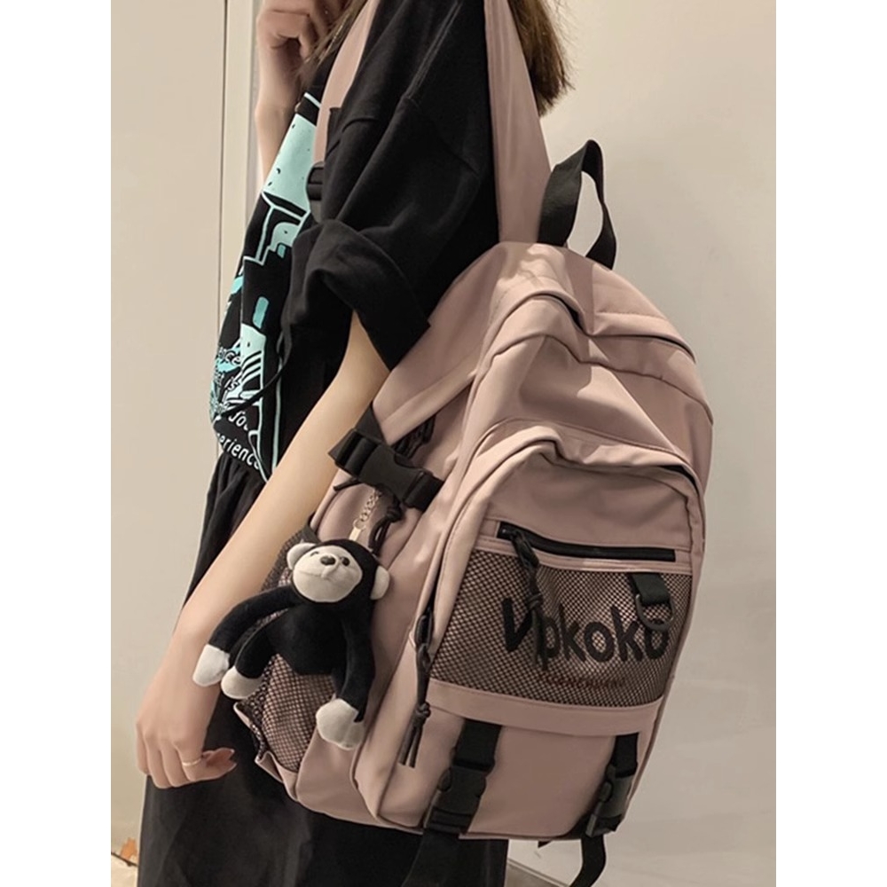 香港2025新款学生书包男高级初中高中生大容量旅行双肩包小背包女