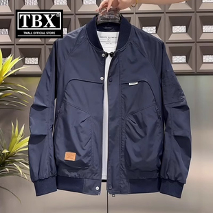 高端美式飞行员棒球服男士外套2025新款春秋冬装休闲工装夹克男款