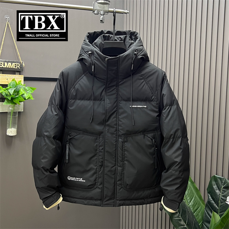 高端男士羽绒服冬季2025新款爆款加厚保暖连帽工装冲锋衣外套男款