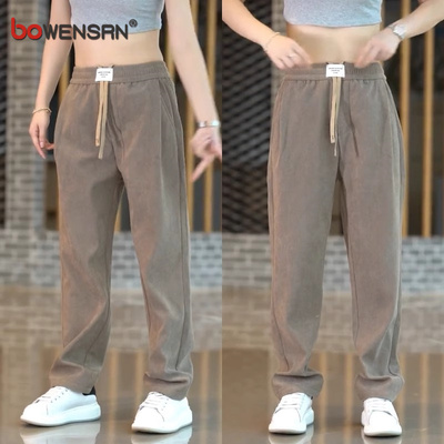 高端休闲裤男士2025新款春秋夏季薄款男裤宽松直筒运动长裤子男款