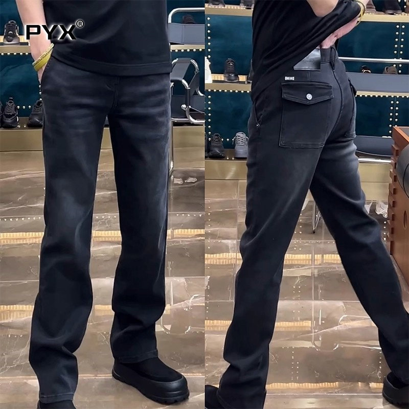 高级复古水洗牛仔裤男士2025新款秋冬季男裤潮流宽松直筒裤子男款