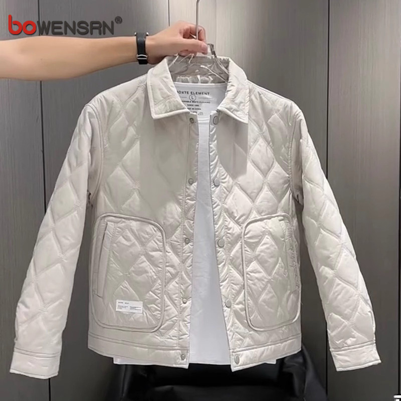高端轻薄棉服夹克外套男士2025新款秋冬季高级感痞帅保暖上衣男款