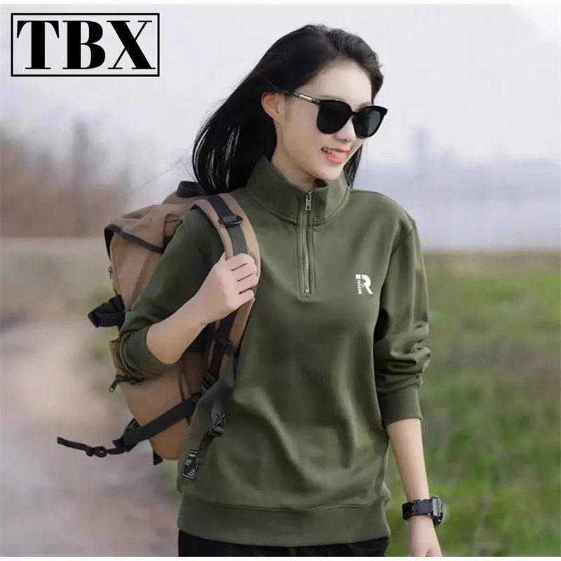 高端半拉链立领卫衣男士2025新款春秋款长袖T恤男款冬季加绒外套